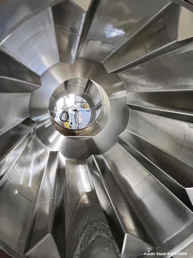 Used Industrial Spray Dynamics Stainless Steel 30" Diameter Coating Drum / Tumbl