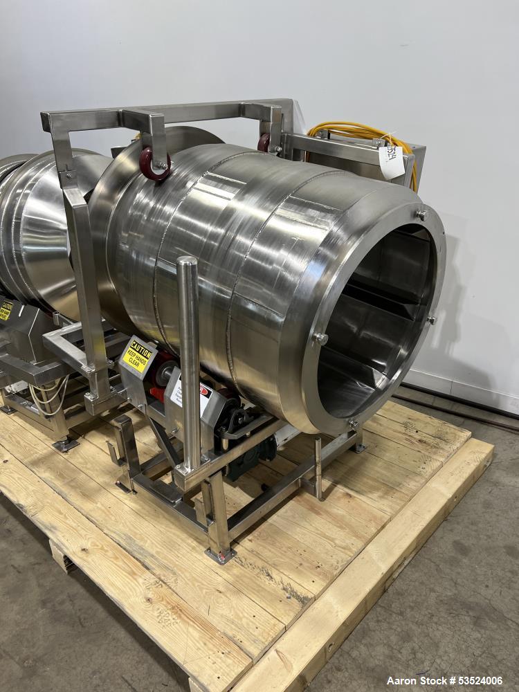 Used Spray Dynamics Stainless Steel Soft Flight Coating Drum – 30" Diameter