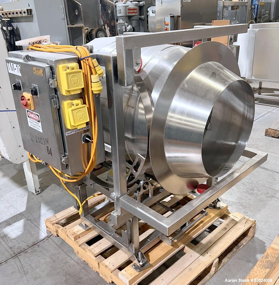 Used 30" Diameter Stainless Steel Soft Flight Coating Drum by Spray Dynamics – Food Processing Equipment