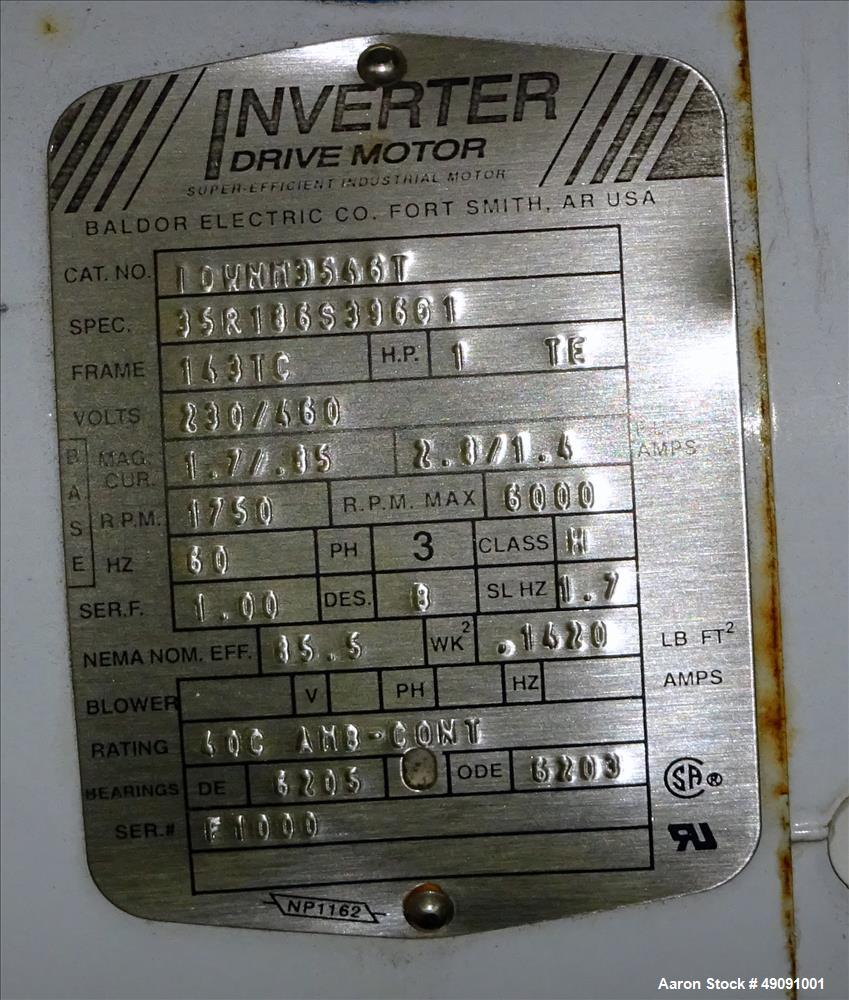 Used Allen Systems / FMC FoodTech Coating Drum, Model 70870-14, Type SPC.