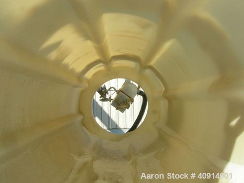 Used Allen Machinery Rotating Coating Drum, horizontal, plastic construction. 36" diameter x approximately 96" long. (8) internal flights, driven by a 1 hp, 3/60/230/460 volt, 1725 rpm gearmotor. Inc...