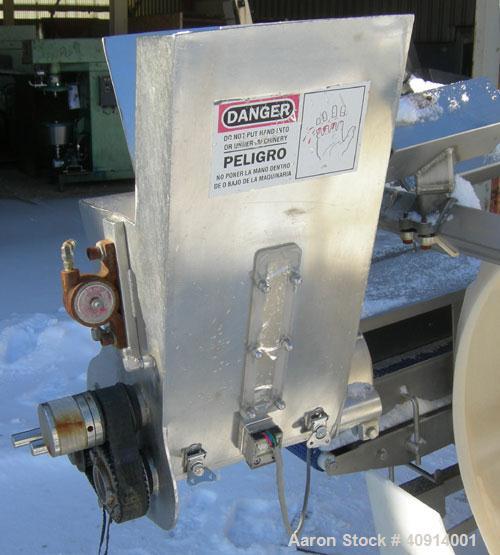 Used Allen Machinery Rotating Coating Drum, horizontal, plastic construction. 36" diameter x approximately 96" long. (8) internal flights, driven by a 1 hp, 3/60/230/460 volt, 1725 rpm gearmotor. Inc...