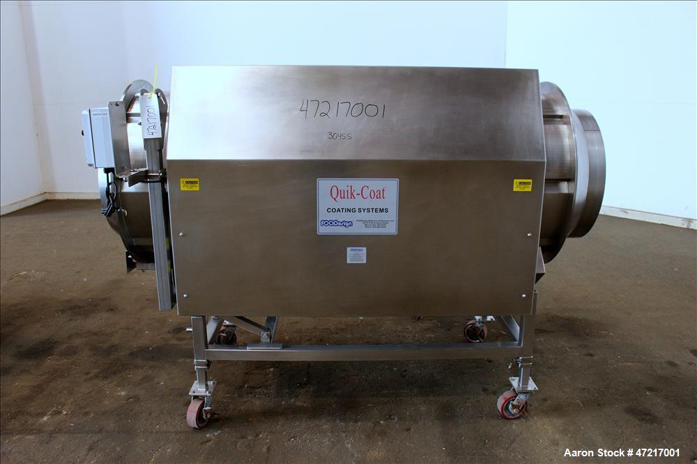 Used FOODesign Machinery & Systems Quik-Coat Coating Systems Seasoning Drum, Mo