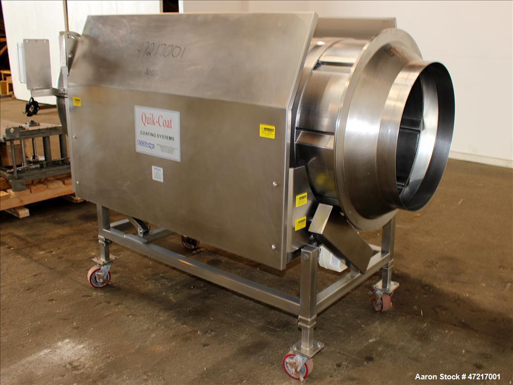 Used FOODesign Machinery & Systems Quik-Coat Coating Systems Seasoning Drum, Mo