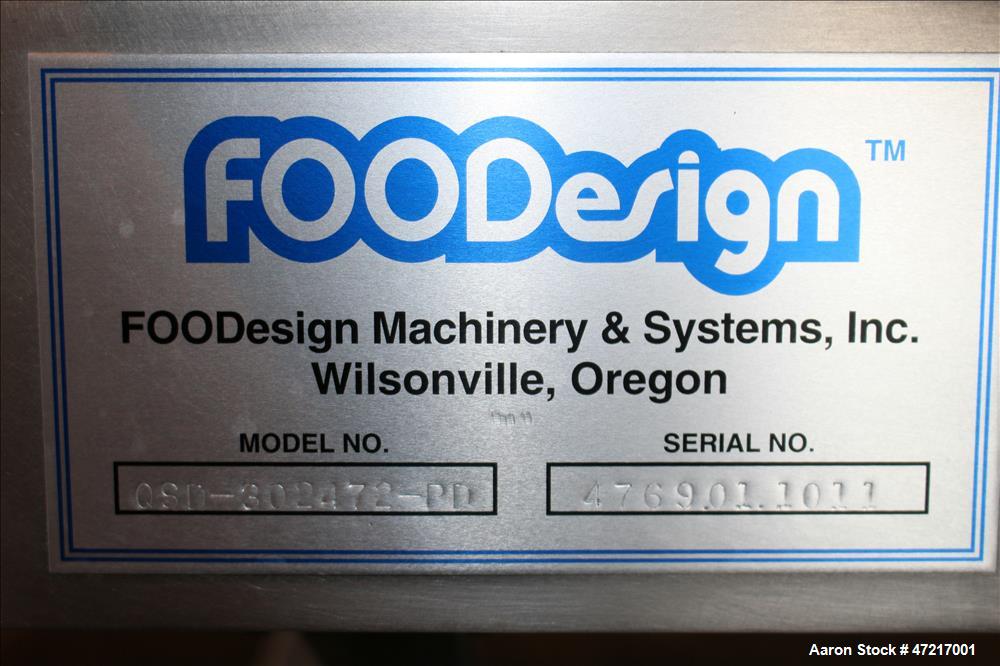 Used FOODesign Machinery & Systems Quik-Coat Coating Systems Seasoning Drum, Mo