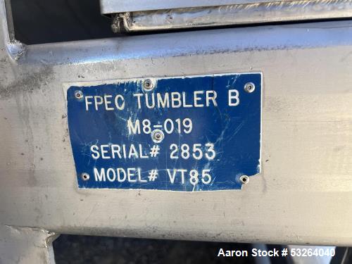 Used FPEC Vacuum Tumbler, Model VT-85 | 5,000 lb Capacity | 304 Stainless Steel | 10 HP Motor | Front Load | Food Grade
