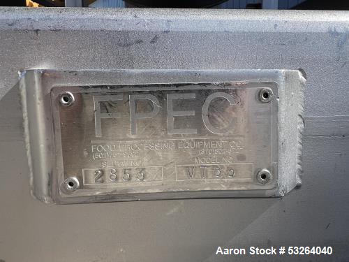 Used FPEC Vacuum Tumbler, Model VT-85 | 5,000 lb Capacity | 304 Stainless Steel | 10 HP Motor | Front Load | Food Grade