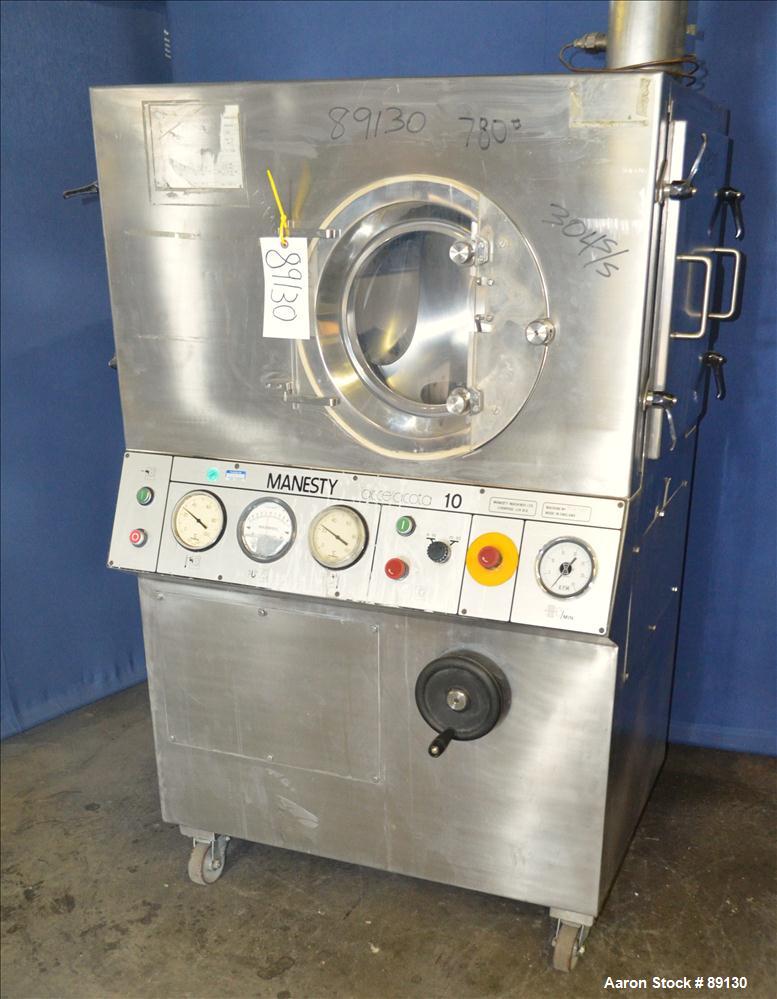 Used Stainless Steel Manesty Accela-Cota Tablet Coating Machine, Model 10