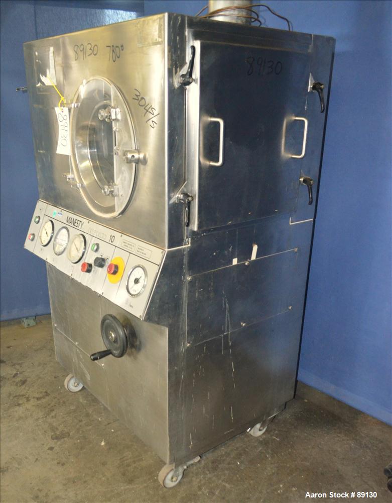 Used Stainless Steel Manesty Accela-Cota Tablet Coating Machine, Model 10