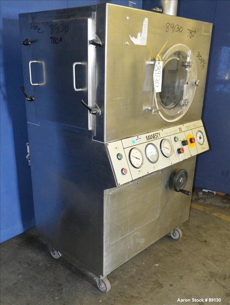 Used Stainless Steel Manesty Accela-Cota Tablet Coating Machine, Model 10