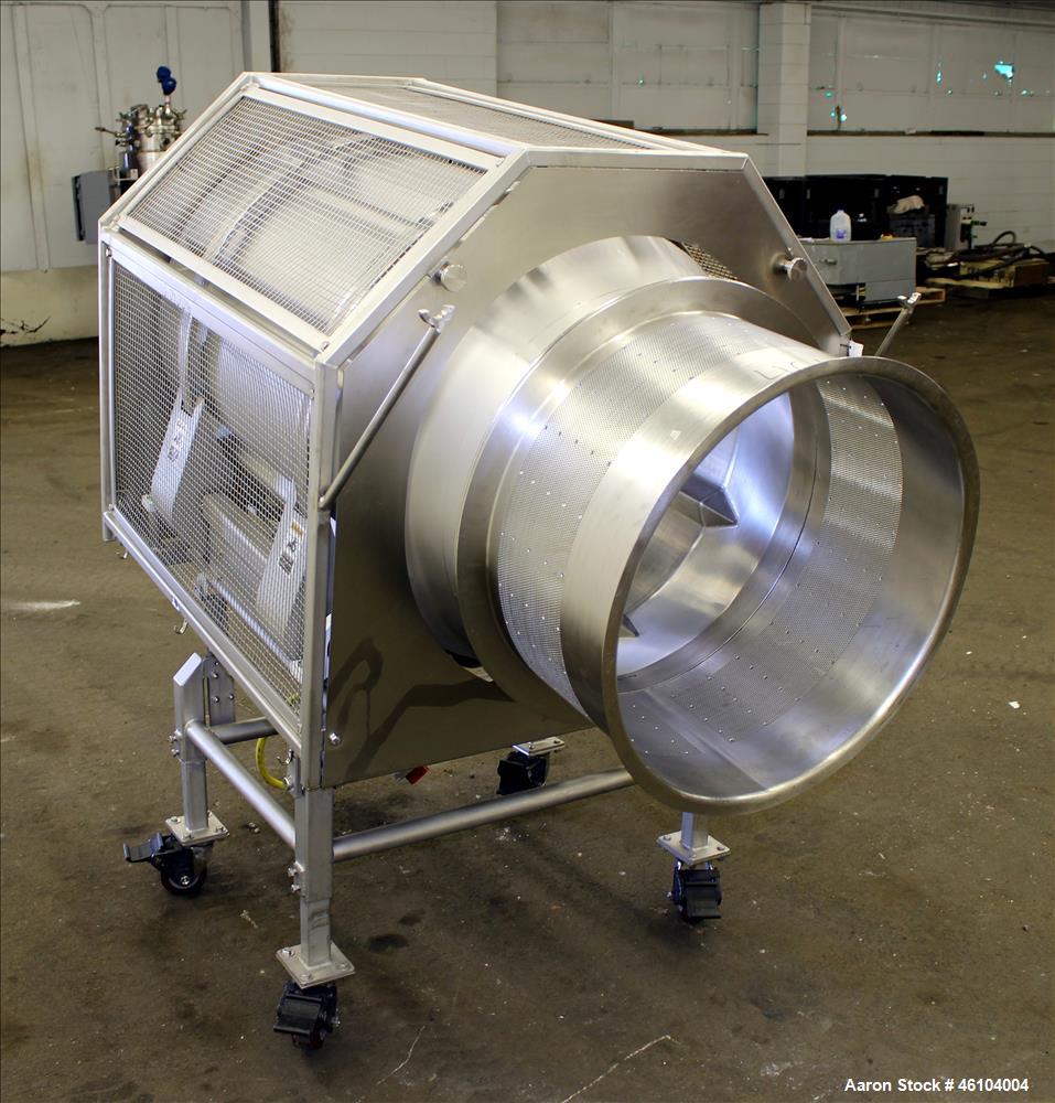 Used Marchant Schmidt Drum Tumbler, Model TD3072, 304 Stainless Steel. 30" Diameter x 48" long drum with 25" opening. Driven by .33hp, 3/60/230/460 volt, 300-1800 rpm motor with 13.28 tp 1 ratio. Has...