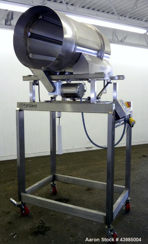 Used- Spray Dynamics Soft Flight Coating Drum, Model 48X24, 304 Stainless Steel.  Approximately 24” diameter x 51” long drum...