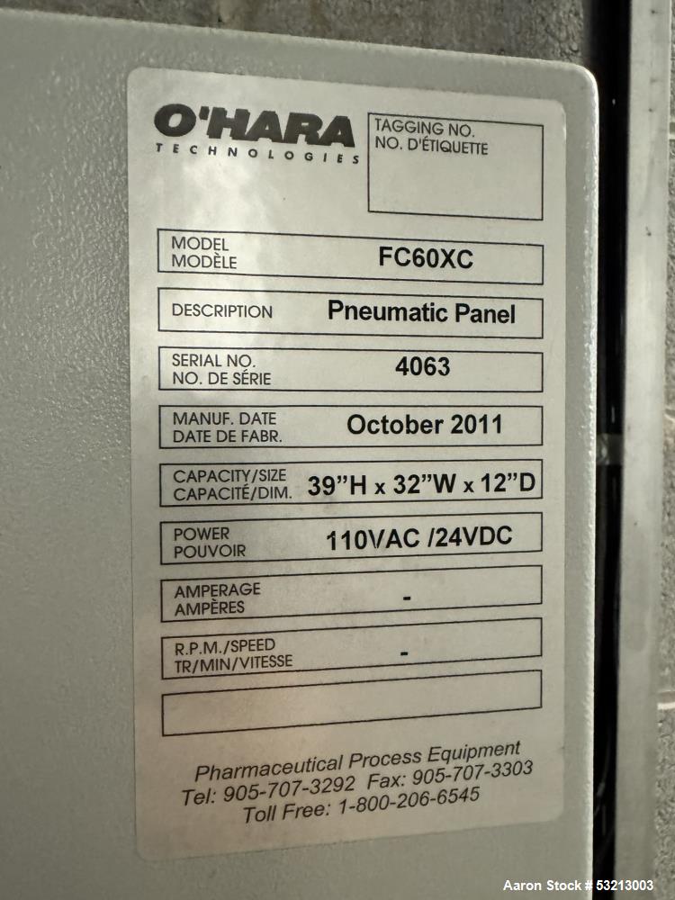 Used O’Hara 60" FC60XC High-Capacity Automatic Tablet Coater | 360 kg Batch System with AHU & Blower