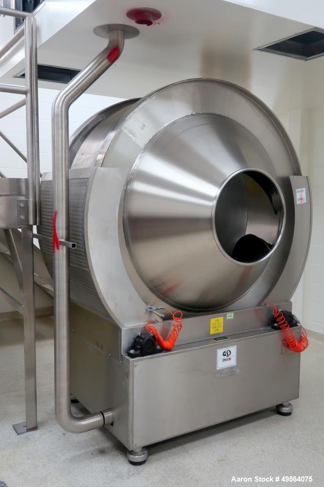 Used Pellegrini 60" Stainless Steel Coating Pan, Model T300.