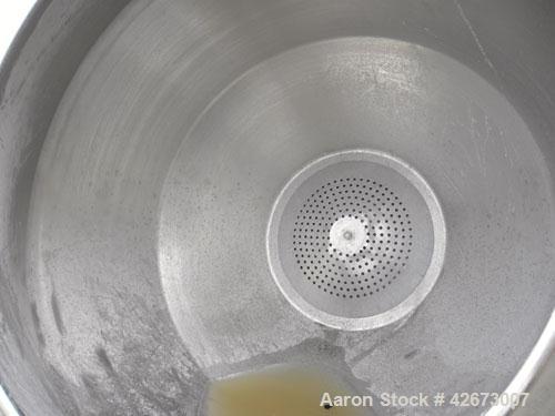 Used Stokes Multi-Purpose Coating Pan, Model 900-300-001, 304 Stainless Steel. Hexagonal-shaped coating pan, approximate 42’’ diameter x 32’’ deep, 10,000 cubic inch (290 pound) volume. 26-3/4’’ Diam...