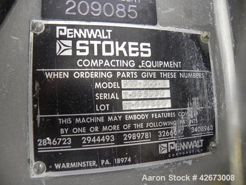 Used Stainless Steel Stokes Multi-Purpose Coating Pan, Model 900-300-001