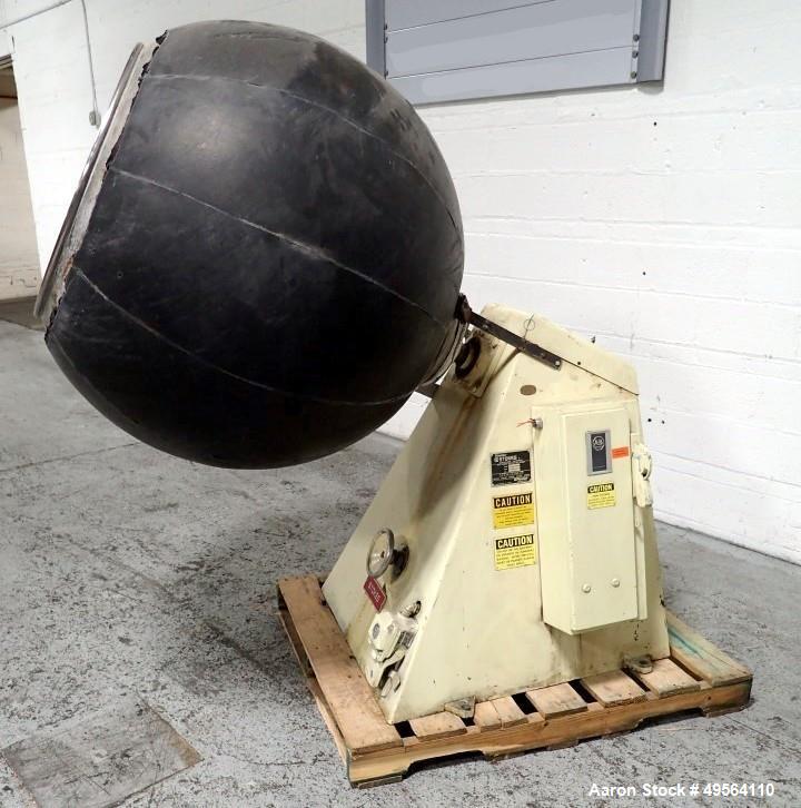 Used Stokes Coating Pan, Model 900-300-001, Stainless Steel Construction. 42" Inner diameter, 26" diameter opening, 39" lip height. Driven by 1.5 hp, 208-230/460 volt motor. Mounted on base.