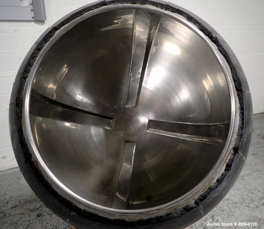 Used- Stokes Coating Pan, Model 900-300-001, Stainless Steel Construction. 42" Inner diameter, 26" diameter opening, 39" lip...