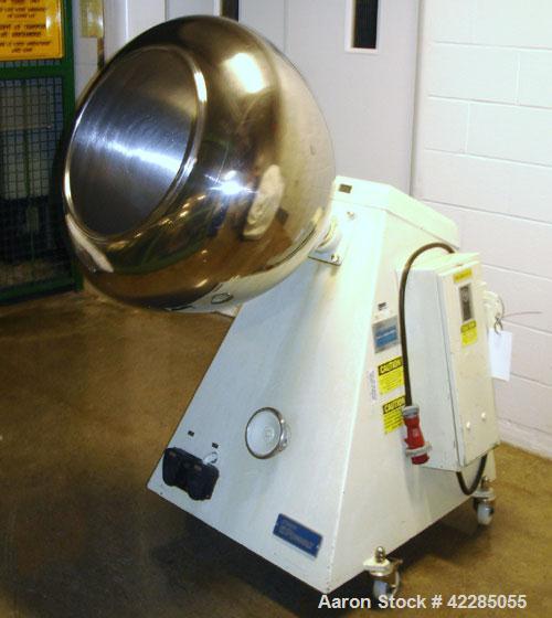 Used Stokes 30" Coating Pan, model 900-300-1, stainless steel. 18" Diameter opening. Mounted on a portable base with variable speed drive. Price includes 15% buyer's premium. Not available until July...