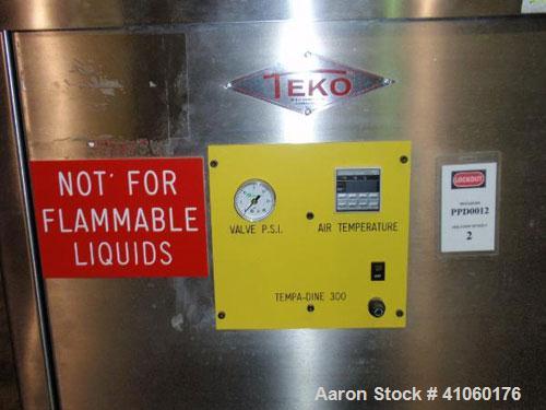 Used Thomas Engineering Accela Cota, 24" Diameter, Model 24 MK II, Stainless Steel. Perforated pan, with spray guns and Thomas Engineering air handling unit, type AHU-24, serial #196, on unitized bas...
