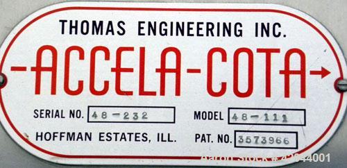 Used- Stainless Steel Thomas Engineering Accela-Cota Coating Pan, Model 48-111
