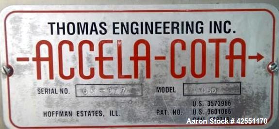 Used- Stainless Steel Thomas Engineering Acela Cota coating pan, Model 66D