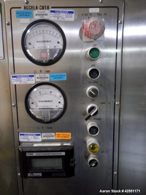 Used Thomas Engineering Acela Cota Coating Pan, Model 66D