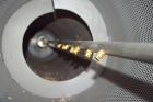 Used Coating Drum, Stainless Steel. Perforated drum approximate 23