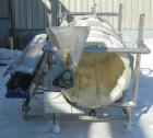 Used Allen Machinery Rotating Coating Drum, horizontal, plastic construction. 36