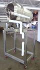 Used Spray Dynamics Soft Flight Coating Drum, Model 48X24, 304 Stainless Steel.  Approximately 24” diameter x 51” long drum with flights, manual drum pitch adjustment.  Driven by a 1/2 hp, 3/60/230/4...