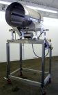 Used Spray Dynamics Soft Flight Coating Drum, Model 48X24, 304 Stainless Steel.  Approximately 24” diameter x 51” long drum with flights, manual drum pitch adjustment.  Driven by a 1/2 hp, 3/60/230/4...