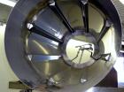 Used Spray Dynamics Soft Flight Coating Drum, Model 48X24, 304 Stainless Steel.  Approximately 24” diameter x 51” long drum with flights, manual drum pitch adjustment.  Driven by a 1/2 hp, 3/60/230/4...