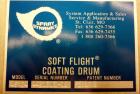 Used Spray Dynamics Soft Flight Coating Drum, Model 48X24, 304 Stainless Steel.  Approximately 24” diameter x 51” long drum with flights, manual drum pitch adjustment.  Driven by a 1/2 hp, 3/60/230/4...