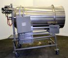 Used Spray Dynamite Rotary Drum Tumbler/Liquid Applicator, 304 Stainless Steel. 30