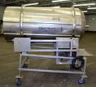 Used Spray Dynamite Rotary Drum Tumbler/Liquid Applicator, 304 Stainless Steel. 30