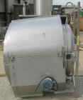 Used Coating drum, horizontal, 304 stainless steel. 38
