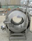 Used Coating drum, horizontal, 304 stainless steel. 38
