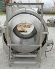 Used Coating drum, horizontal, 304 stainless steel. 38
