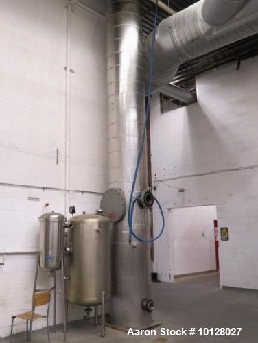 Used- Bubble Cap Tray Distillation Column. Stainless steel distillation column system. The system when last used had 5% alco...