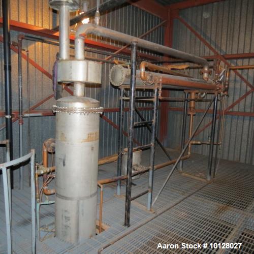 Used- Bubble Cap Tray Distillation Column. Stainless steel distillation column system. The system when last used had 5% alco...