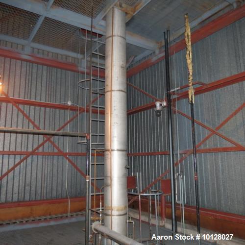 Used- Bubble Cap Tray Distillation Column. Stainless steel distillation column system. The system when last used had 5% alco...