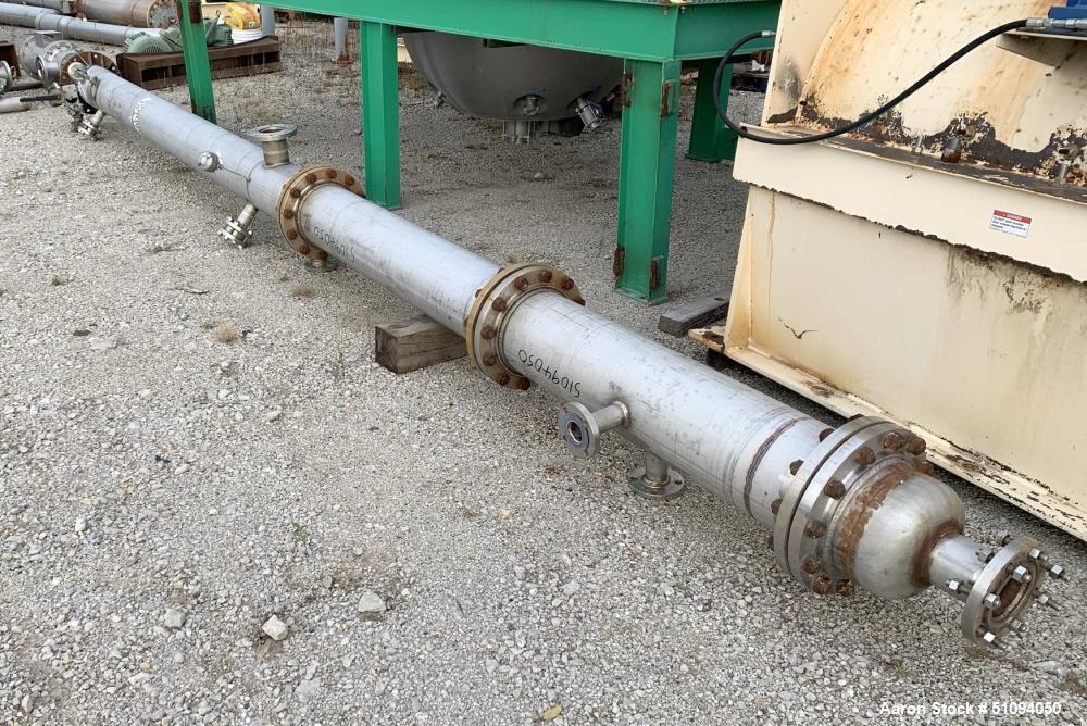 Used- Scrubber Column, Stainless Steel, Vertical. (3) Bolt together sections approximate 10" diameter x 20' tall.
