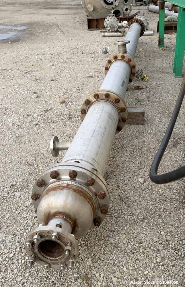 Used Scrubber Column, Stainless Steel, Vertical. (3) Bolt together sections approximate 10" diameter x 20' tall.