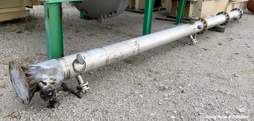 Used Scrubber Column, Stainless Steel, Vertical. (3) Bolt together sections approximate 10" diameter x 20' tall.