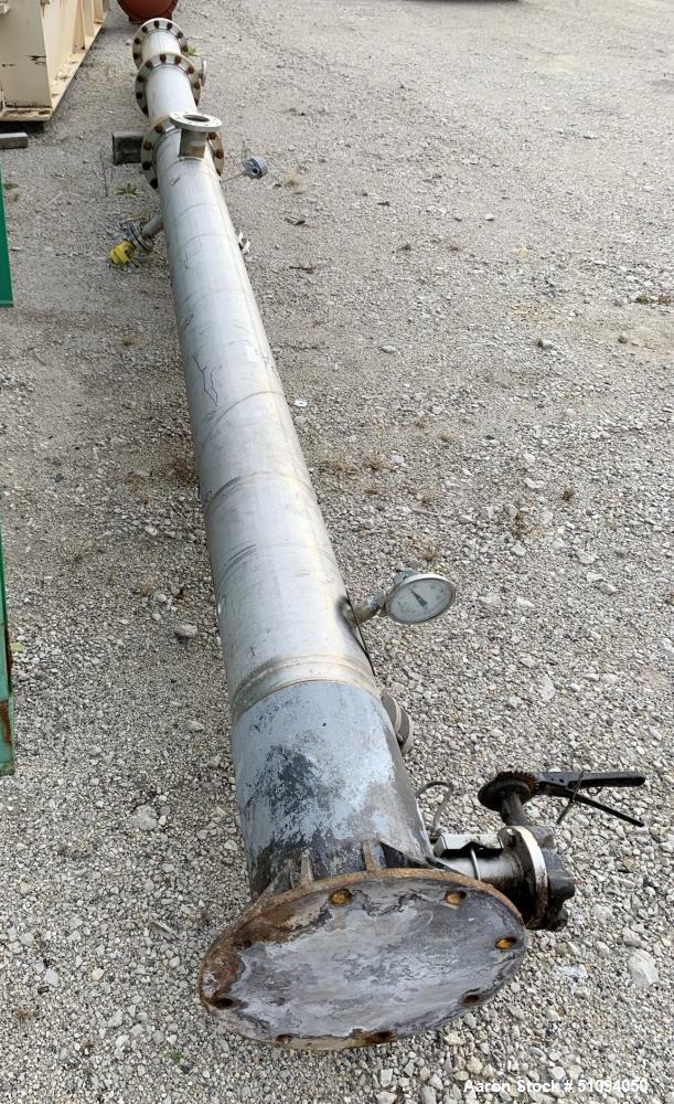 Used- Scrubber Column, Stainless Steel, Vertical. (3) Bolt together sections approximate 10" diameter x 20' tall.