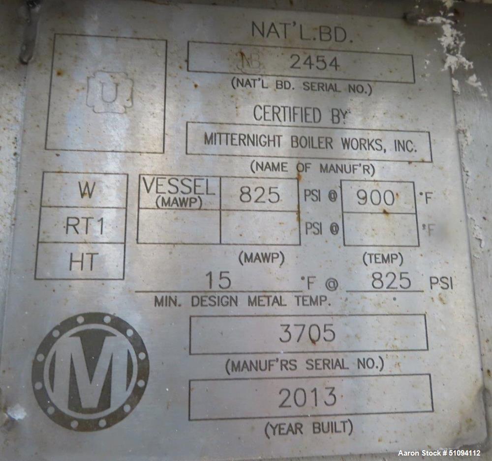 Used Mitternight Boiler Works Reactor Column System.
