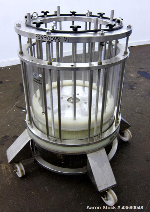 Used Amicon Biochromatography Process Column, Model P-630X500. Approximate adjustable capacity 16-56 liters(4.2-14.7 gallons). Acrylic tube approximate 630mm(24.8”) x 500mm(19.6”) deep, rated 3.1 bar...