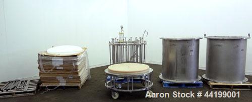 Used Amicon Limited Chromatography Column, Model S1000 X 1000, 316 Stainless Steel. (2) Vertical column sections approximately 1000 mm (39.3’’) diameter x 1143 mm (45’’) tall, rated 3.1 bar (45 psi)....
