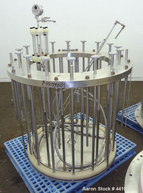 Used Amicon Limited Chromatography Column, Model S1000 X 1000, 316 Stainless Steel. (2) Vertical column sections approximately 1000 mm (39.3’’) diameter x 1143 mm (45’’) tall, rated 3.1 bar (45 psi)....