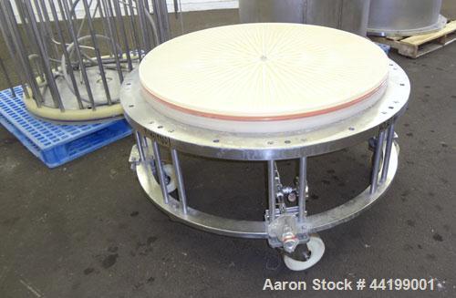 Used Amicon Limited Chromatography Column, Model S1000 X 1000, 316 Stainless Steel. (2) Vertical column sections approximately 1000 mm (39.3’’) diameter x 1143 mm (45’’) tall, rated 3.1 bar (45 psi)....